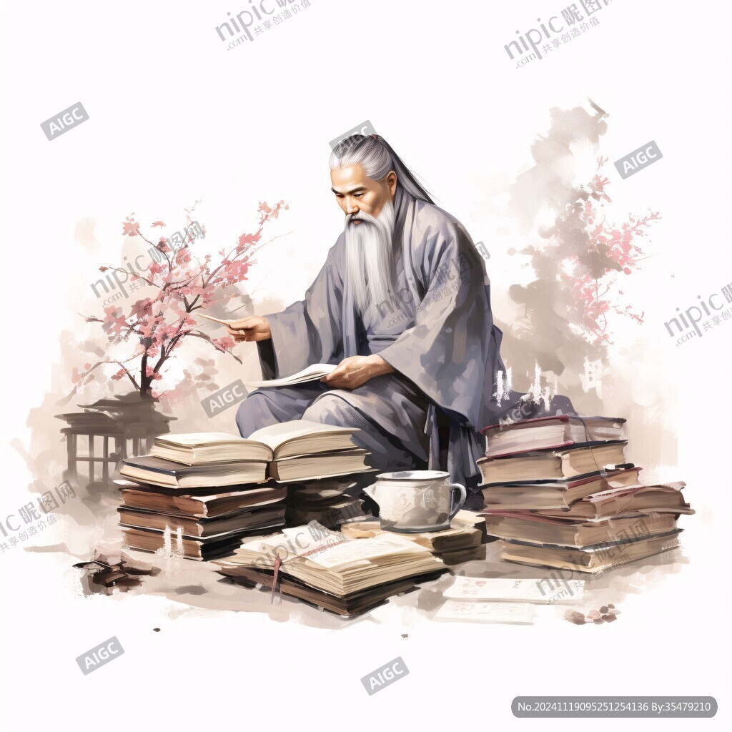智者学者插画
