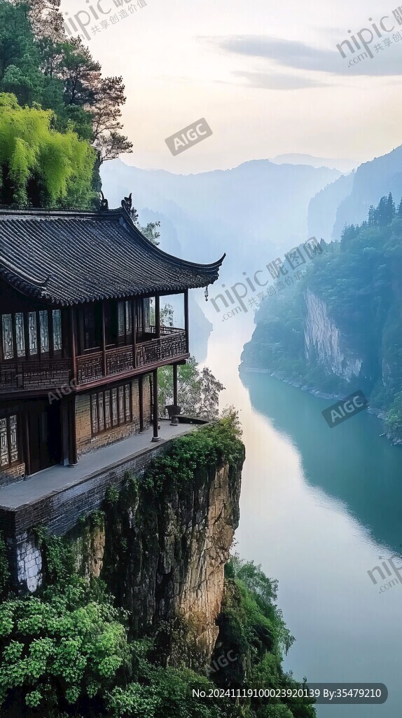 楼阁绝壁