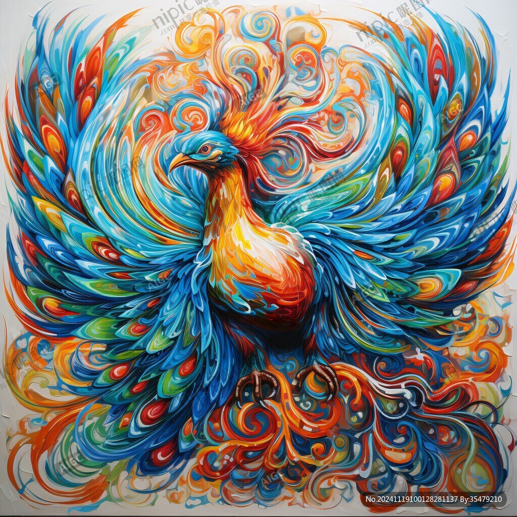 凤凰球插画
