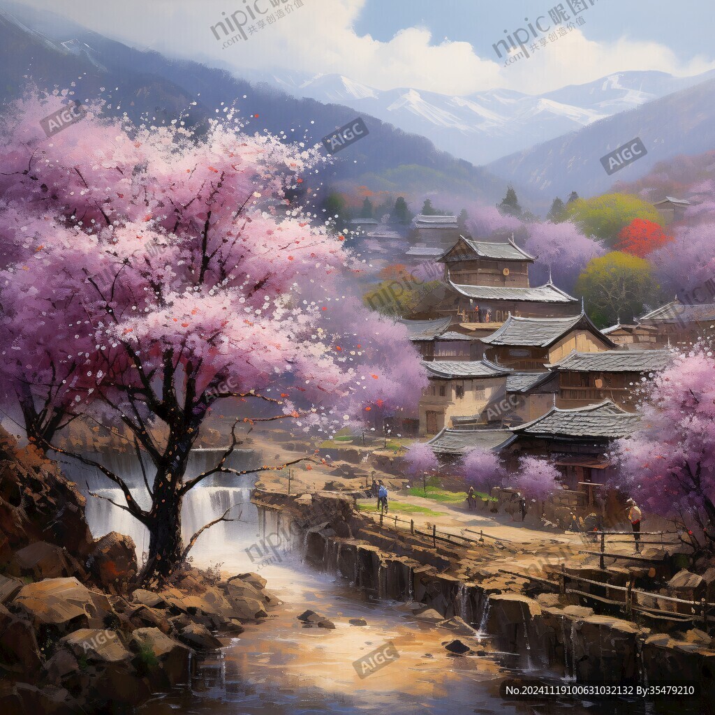 古风场景春暖花开