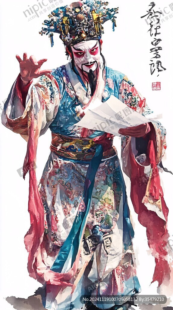 插画京剧人物插画