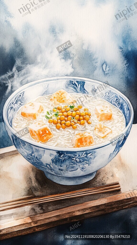 碗豆面插画