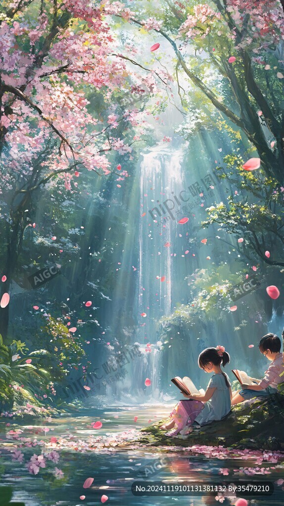 浪漫樱花树下