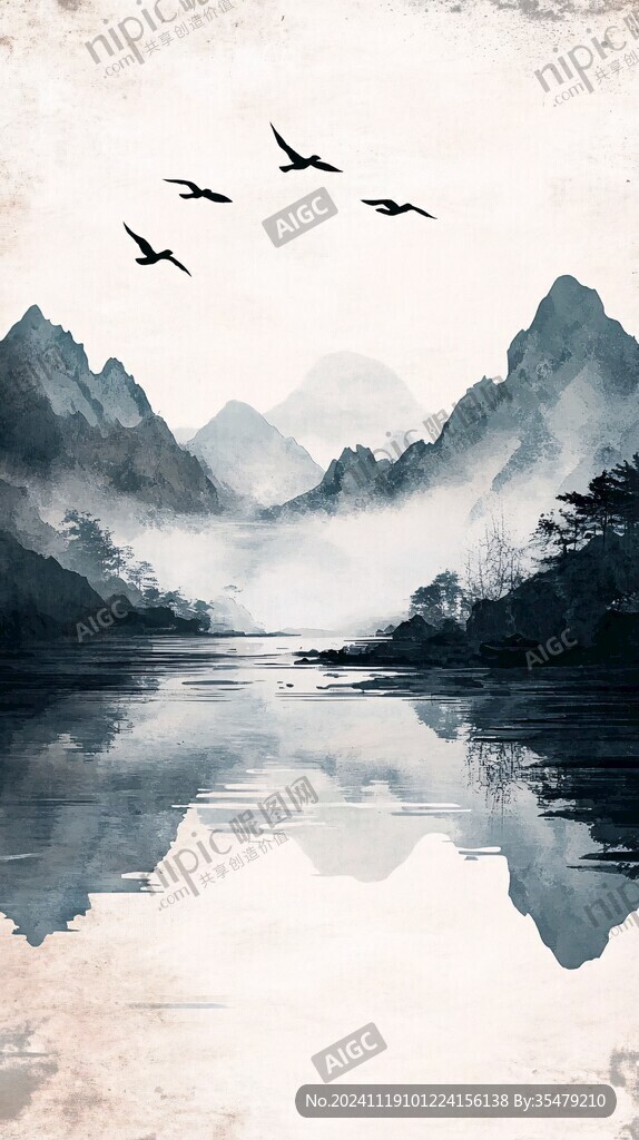 古典古风复古山水