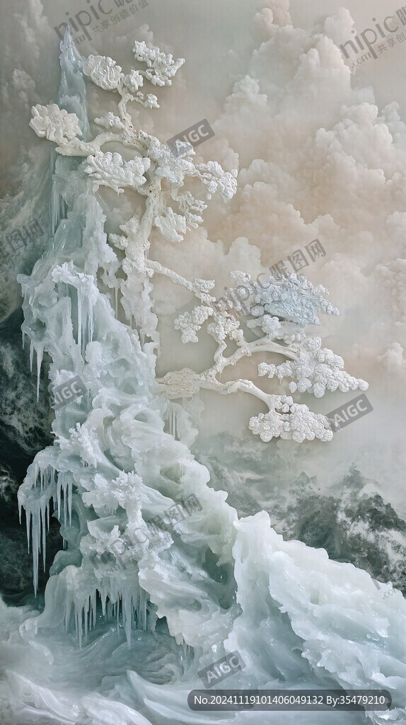 冰雪世界立体画