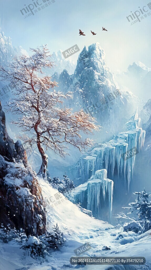 雪山原画
