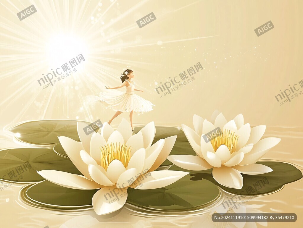莲花中的芭蕾舞者