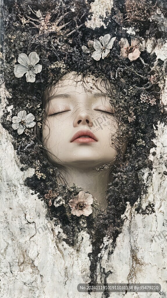 唯美少女与花系列