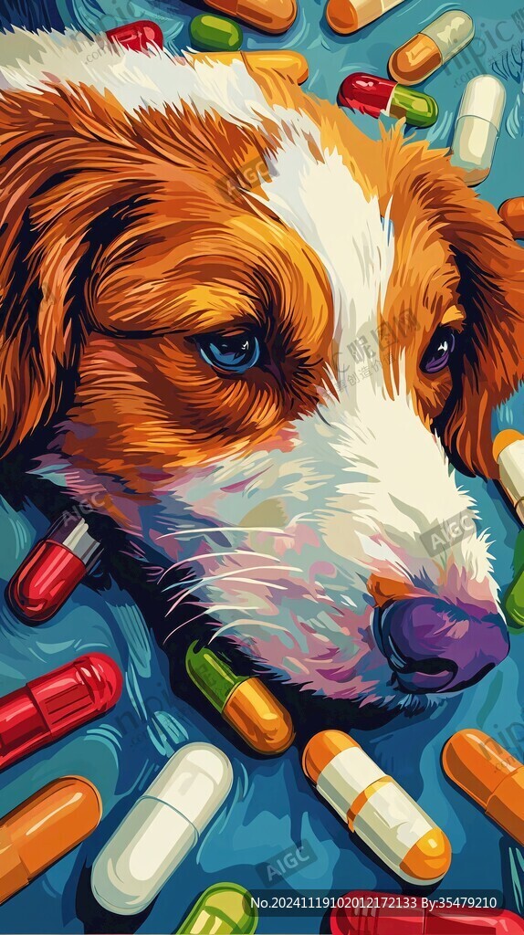 宠物医院插画海报