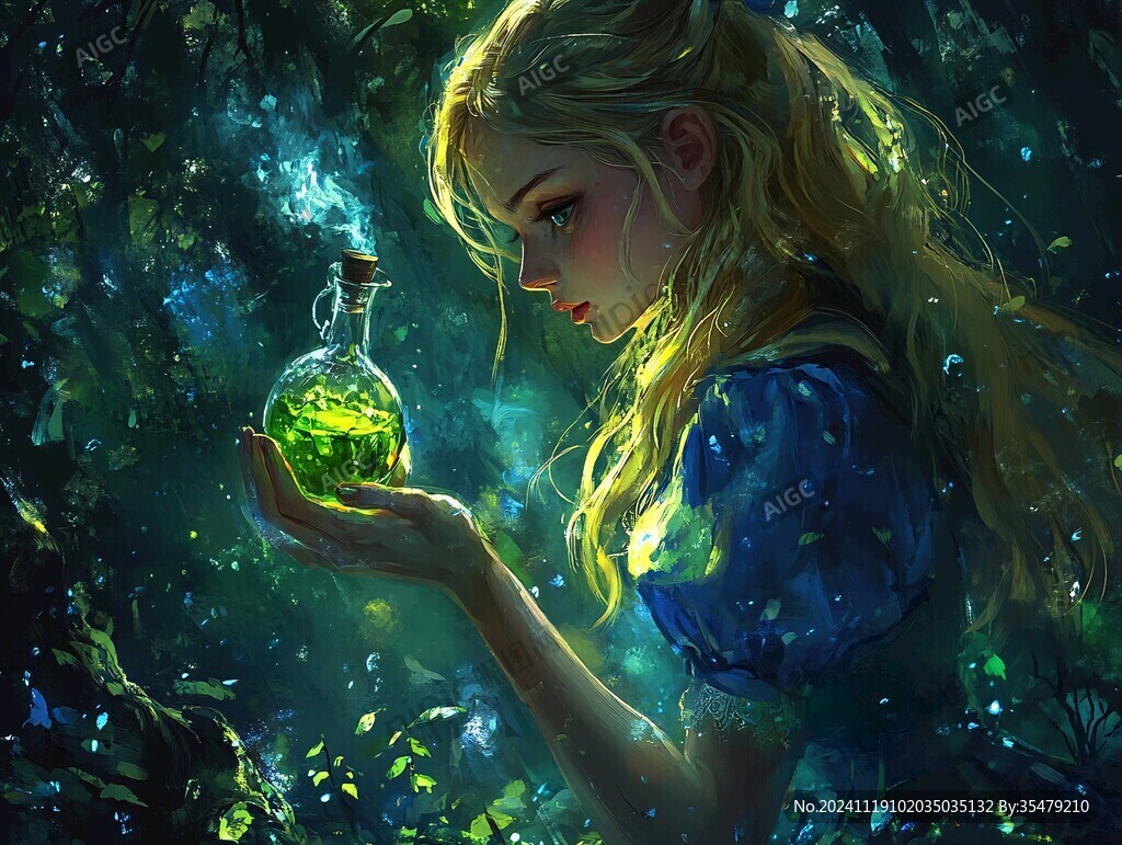 梦幻少女插画