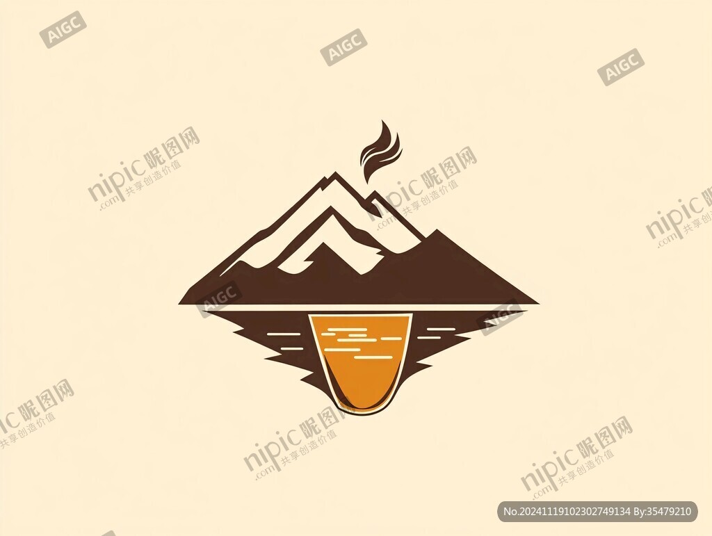 山地野营logo标志