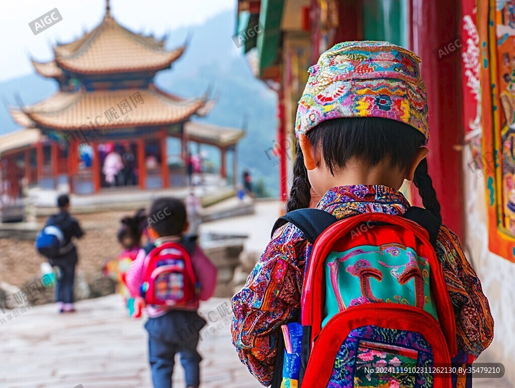 彝族小孩