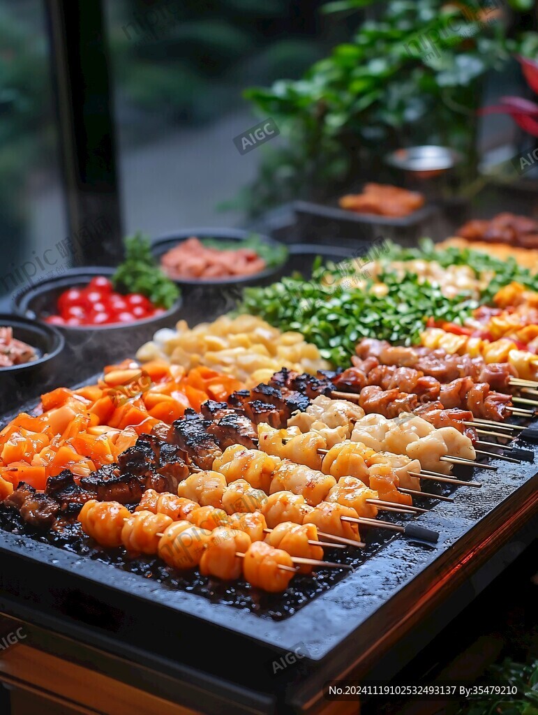 桌面上自动烤串