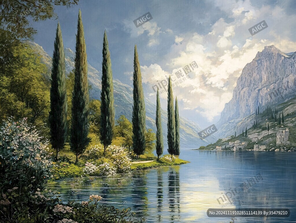 高清风景油画