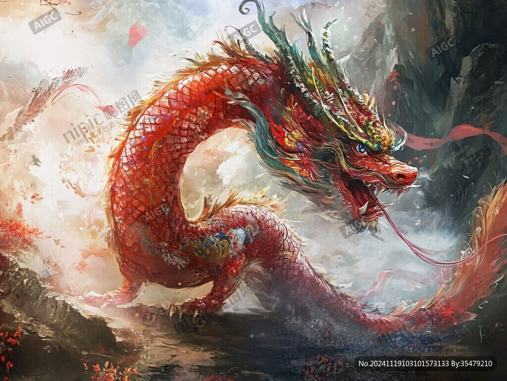 古风龙插画