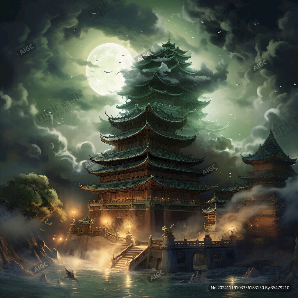 九天楼插画