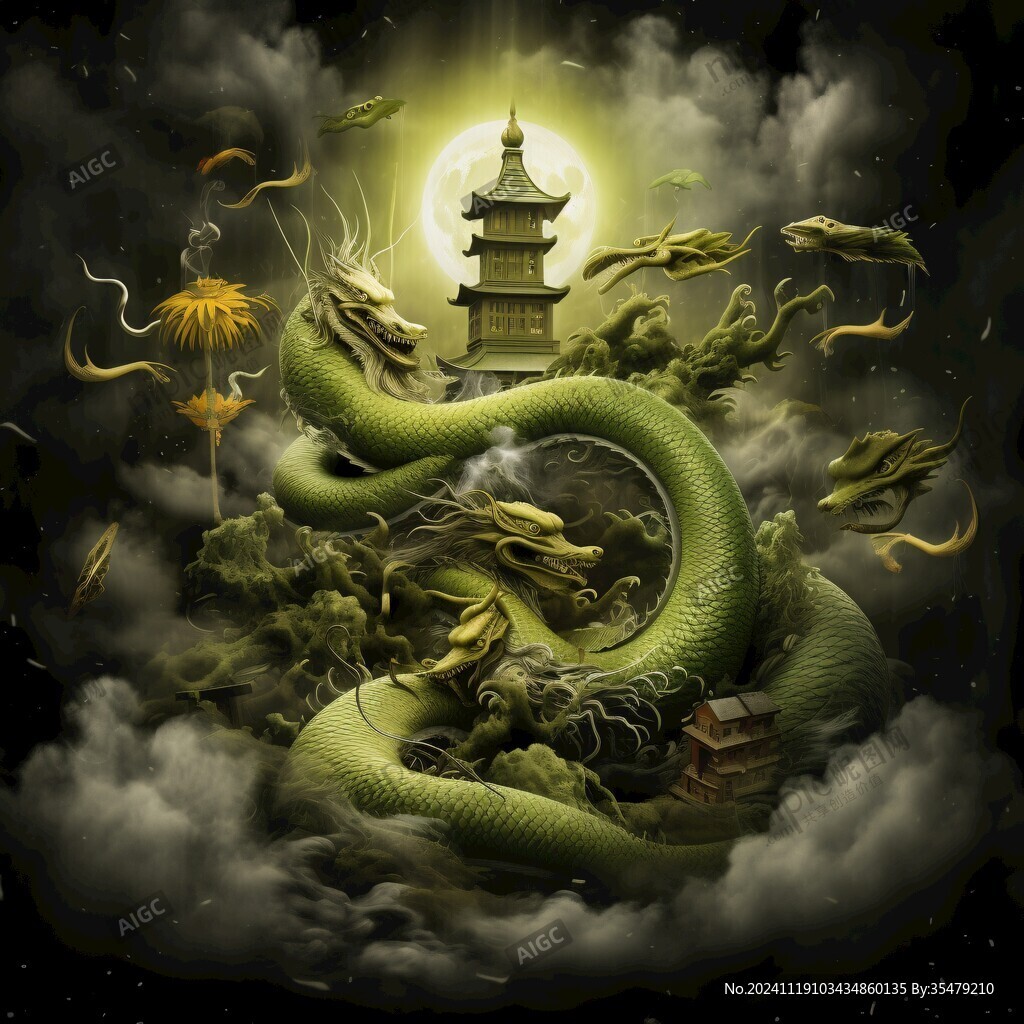 高清唯美双龙戏珠