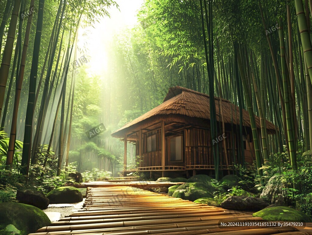 新中式意境竹林