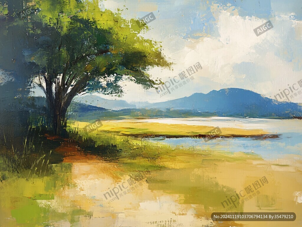 风景厚涂