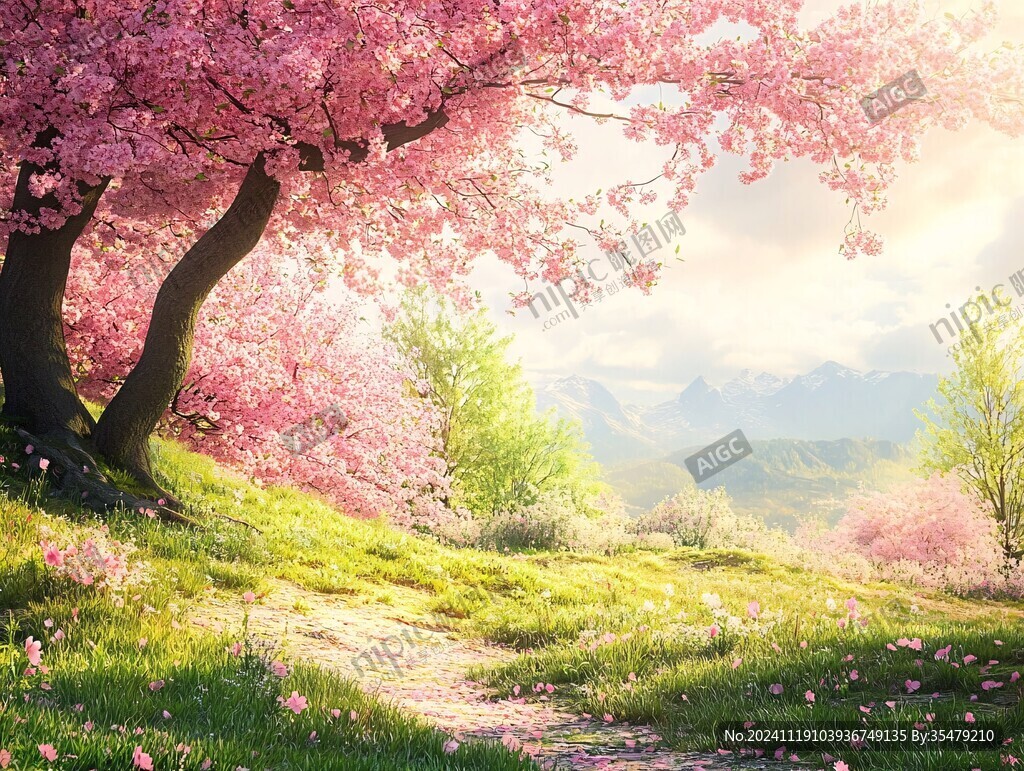 唯美桃花林