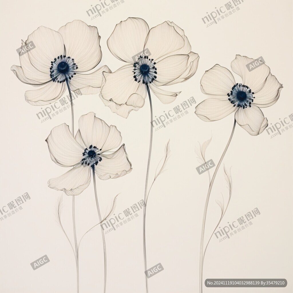 手绘格桑花