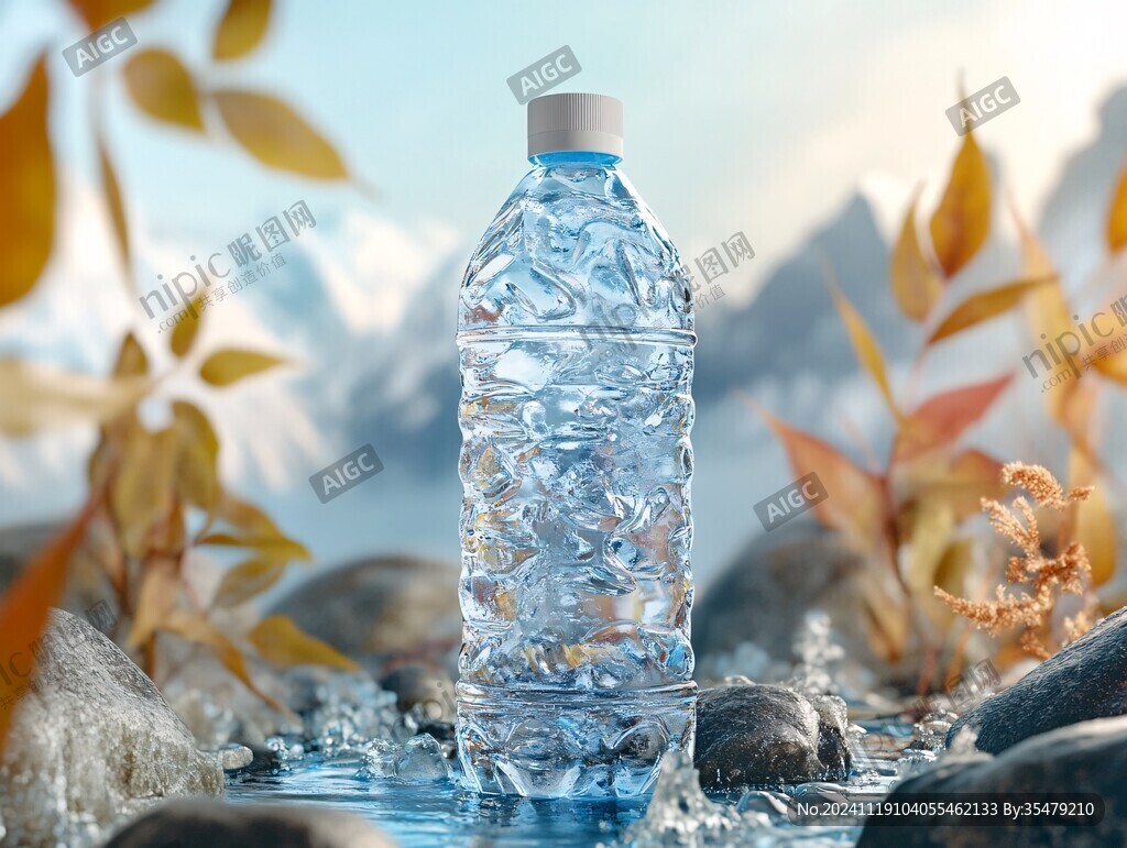 矿泉水插画