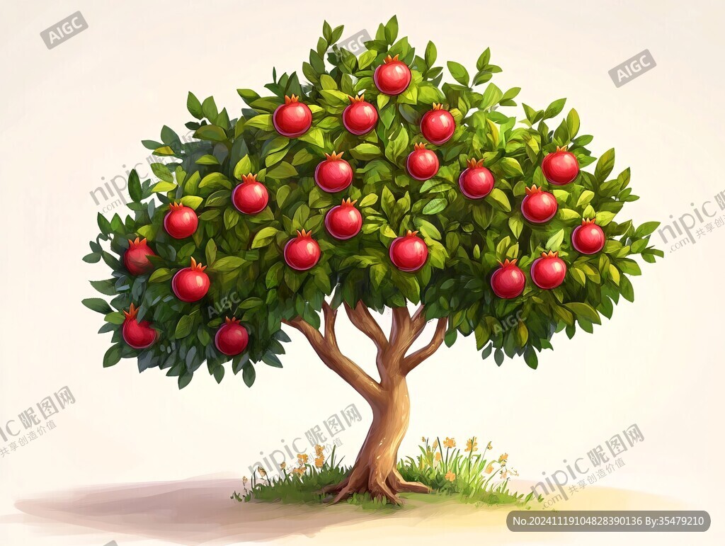 苹果树插画