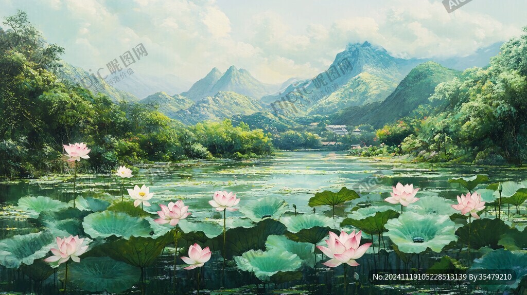 荷花大场景