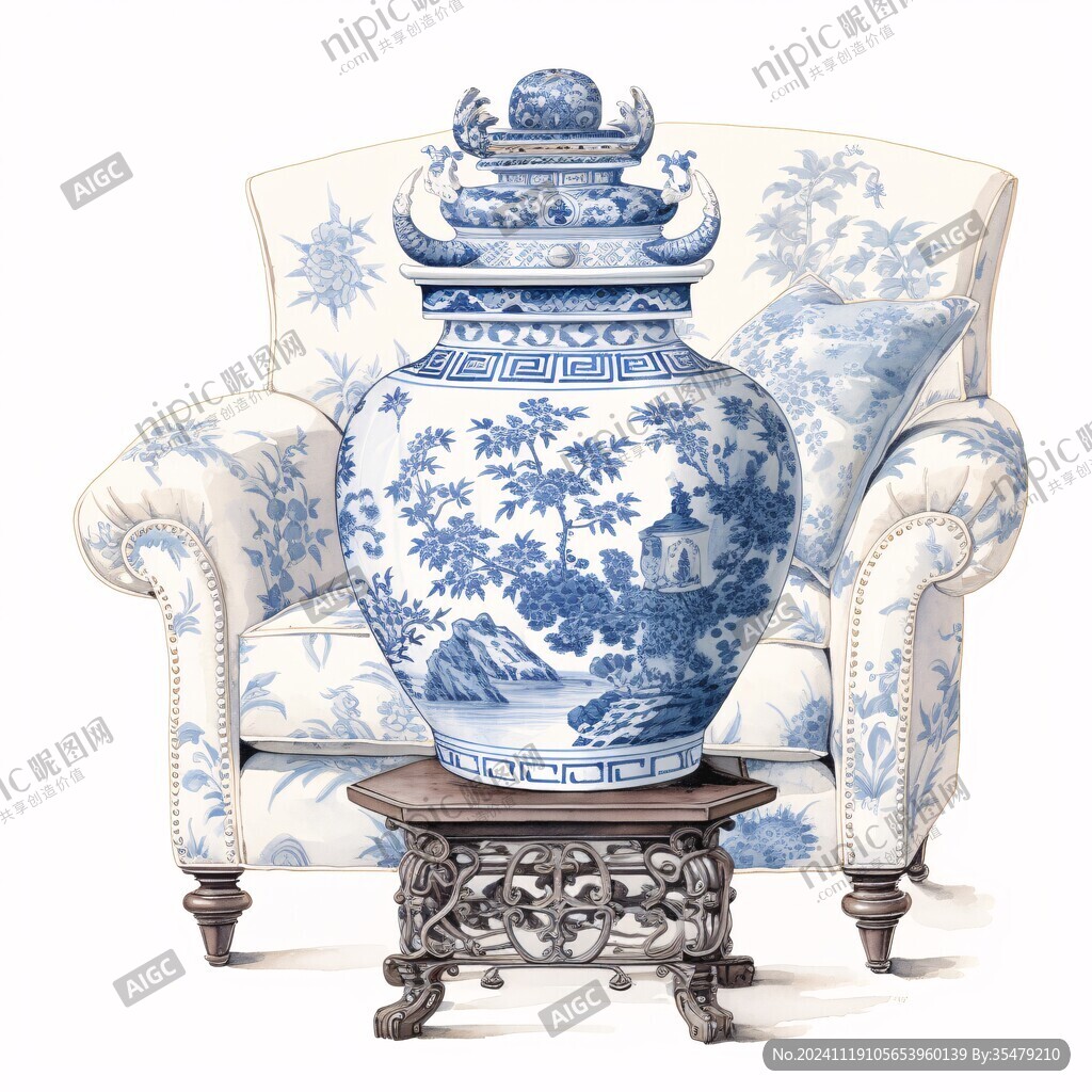 青花瓷家具