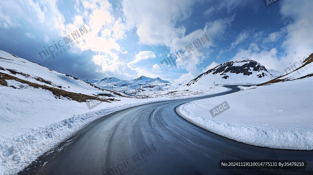 冰天雪地道路
