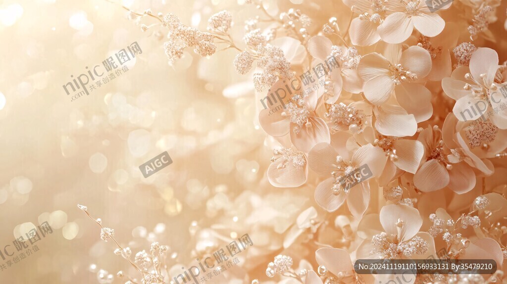 杏花暖色背景