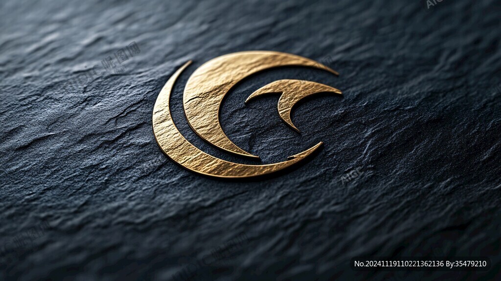蓝色梦幻月牙logo