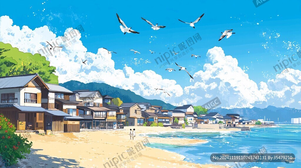 动漫海边