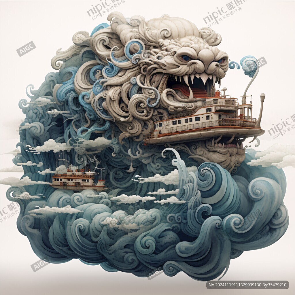 镇宅辟邪文创插画