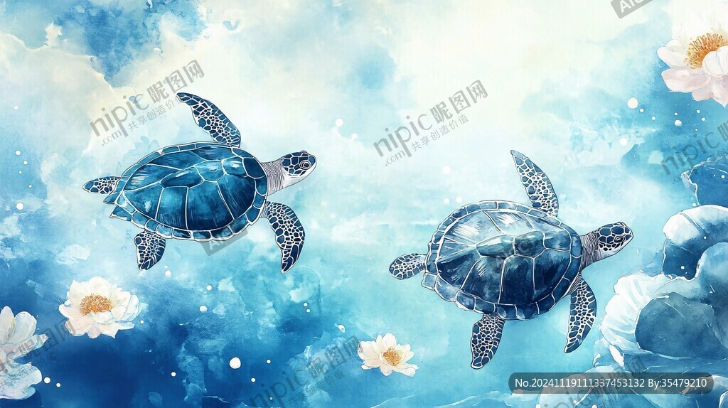 海龟原创插画