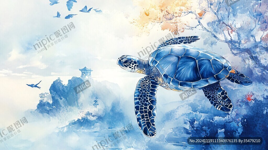 海龟原创插画