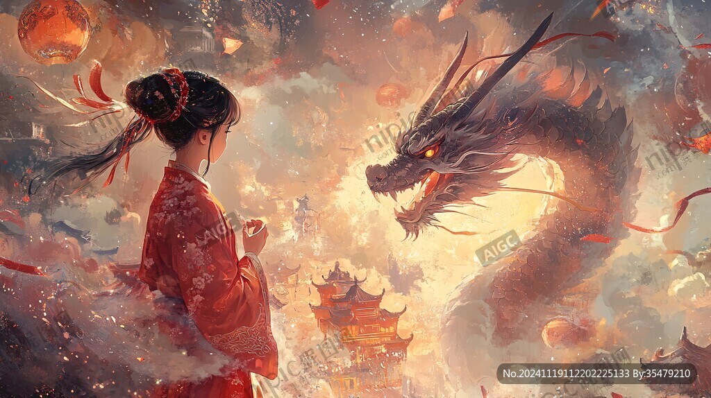 龙年横版插画