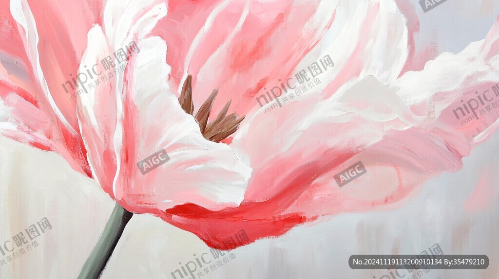 彩绘唯美郁金香挂画