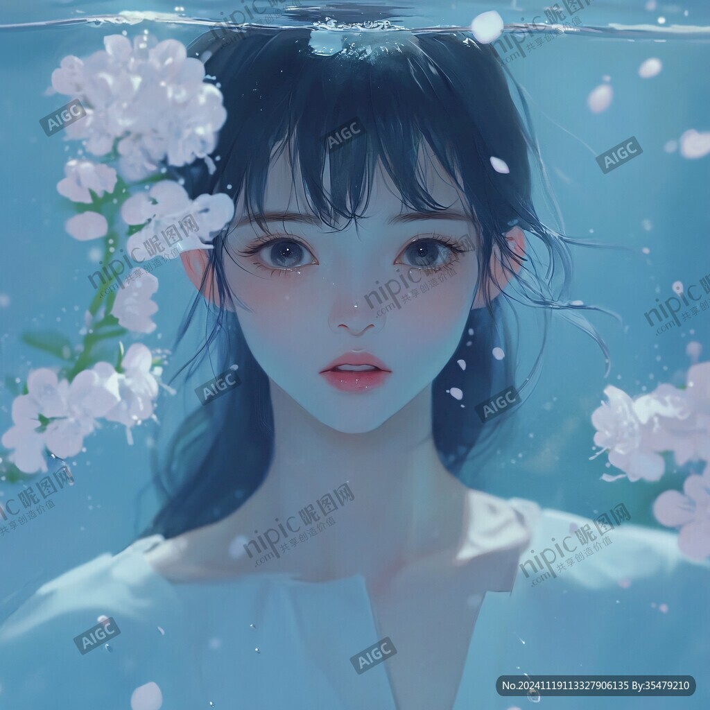 青春风少女插画