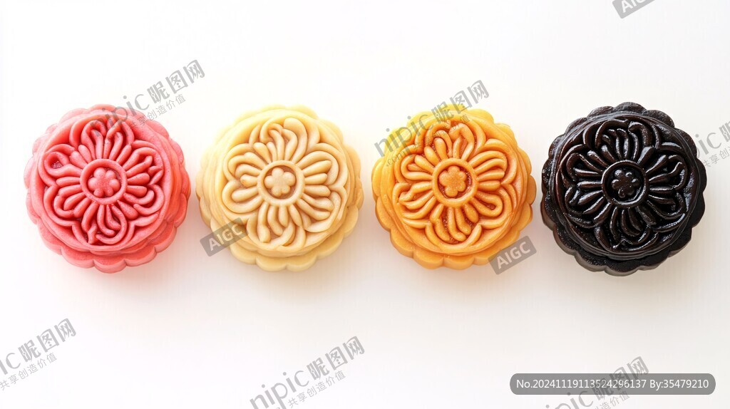 花卉纹月饼模具