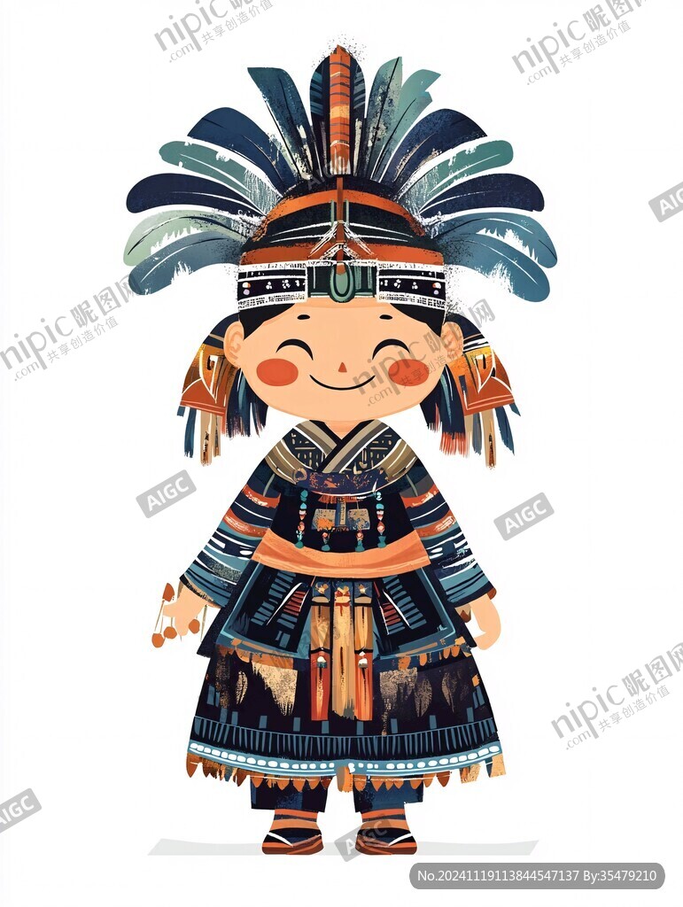 基诺克族人物插画