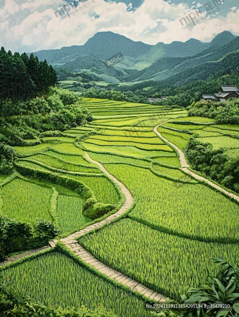 梯田素材