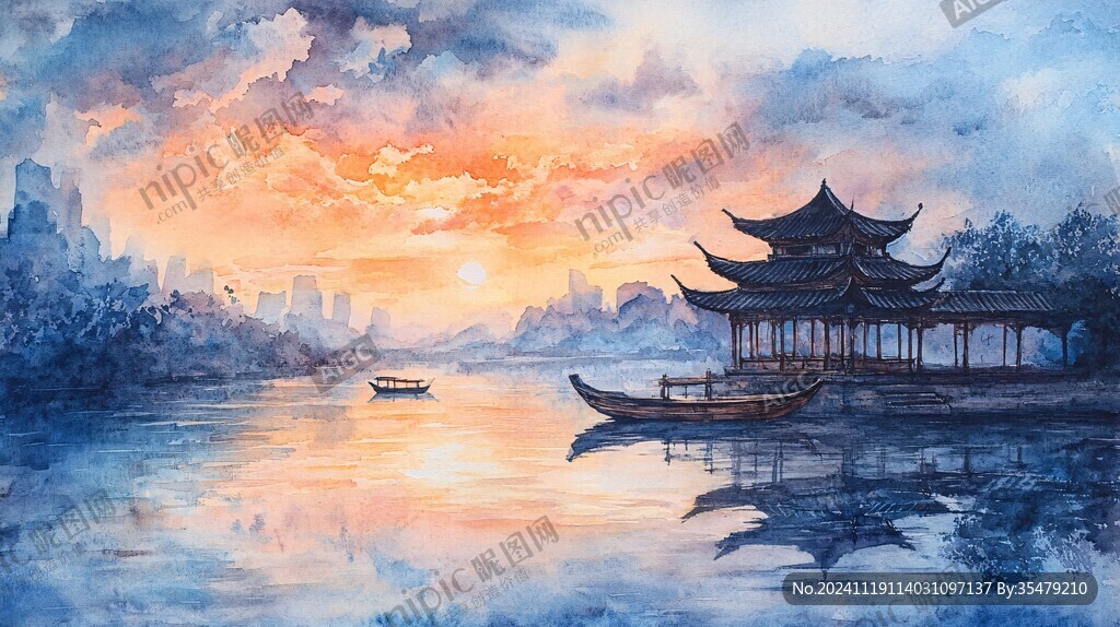 古亭水彩画