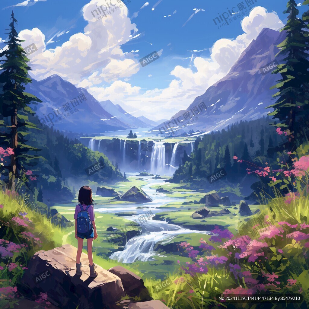 风景场景插画