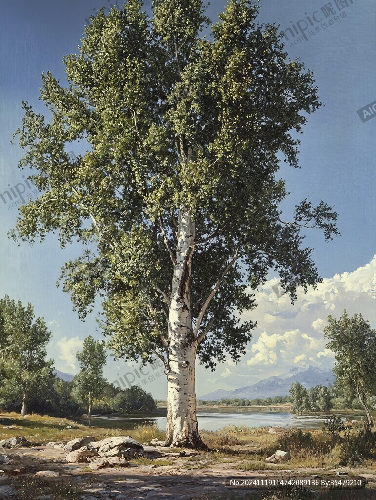 大树油画
