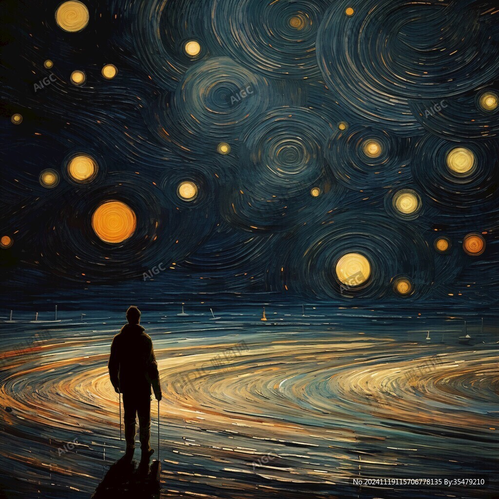 星辰大海男孩背影