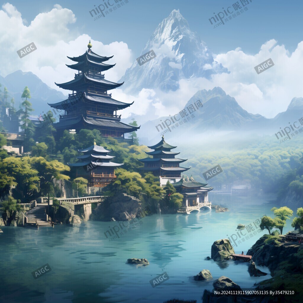 古风山水场景