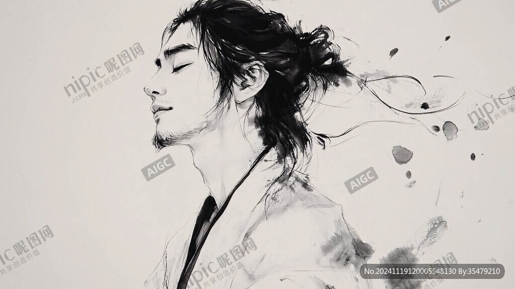手绘古风男