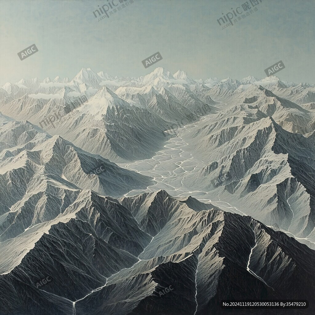 昆仑山装饰画