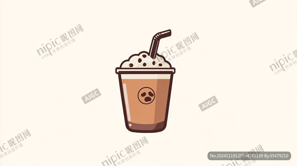 奶茶手绘图标